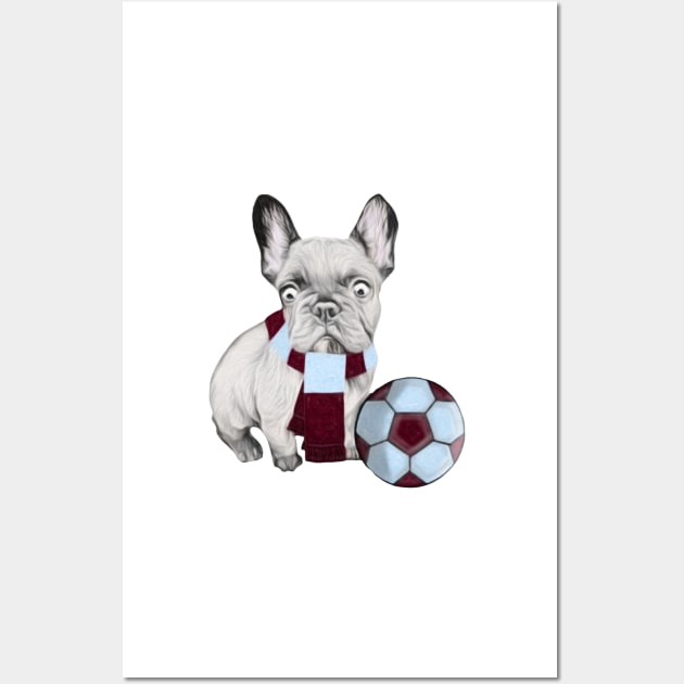 Football Supporting French Bulldog Wall Art by NikkiBear67